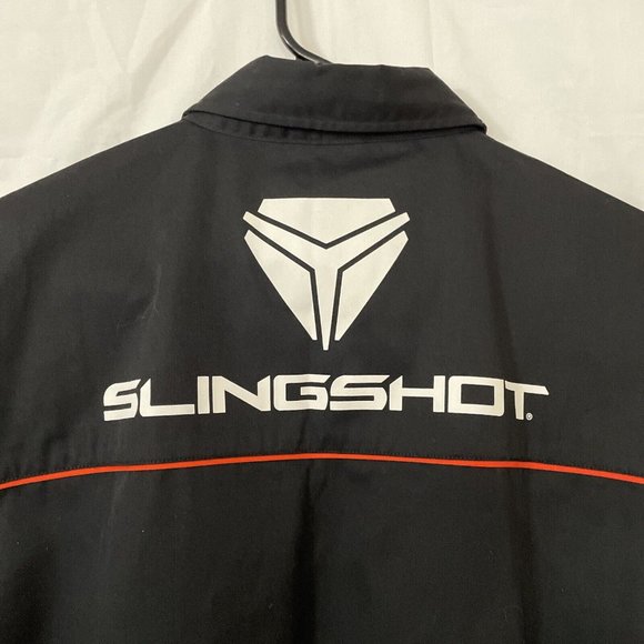NWT Polaris Slingshot Black Button Up Dealer Men's Medium Shirt - Picture 7 of 8